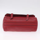 Miu Miu Shoulder Bag Leather Red Silver Auth 211468V-11