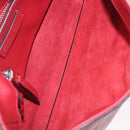 Miu Miu Shoulder Bag Leather Red Silver Auth 211468V-20