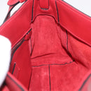 Miu Miu Shoulder Bag Leather Red Silver Auth 211468V-21