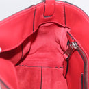 Miu Miu Shoulder Bag Leather Red Silver Auth 211468V-22