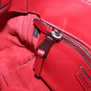 Miu Miu Shoulder Bag Leather Red Silver Auth 211468V-23