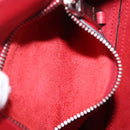 Miu Miu Shoulder Bag Leather Red Silver Auth 211468V-24