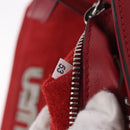 Miu Miu Shoulder Bag Leather Red Silver Auth 211468V-25