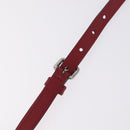 Miu Miu Shoulder Bag Leather Red Silver Auth 211468V-9