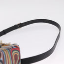 Christian Dior Lady Dior Hand Bag Leather 2way Black Gold Tone Auth 211470SM-10