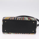 Christian Dior Lady Dior Hand Bag Leather 2way Black Gold Tone Auth 211470SM-14