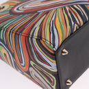 Christian Dior Lady Dior Hand Bag Leather 2way Black Gold Tone Auth 211470SM-15