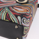 Christian Dior Lady Dior Hand Bag Leather 2way Black Gold Tone Auth 211470SM-16