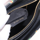 Christian Dior Lady Dior Hand Bag Leather 2way Black Gold Tone Auth 211470SM-28