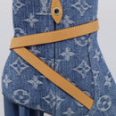 LOUIS VUITTON Monogram Denim Boots 37 Blue LV Auth 211475M-12