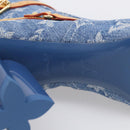 LOUIS VUITTON Monogram Denim Boots 37 Blue LV Auth 211475M-25