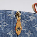LOUIS VUITTON Monogram Denim Boots 37 Blue LV Auth 211475M-29