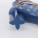 LOUIS VUITTON Monogram Denim Boots 37 Blue LV Auth 211475M-9