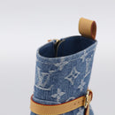 LOUIS VUITTON Monogram Denim Boots 36 Blue LV Auth 211476M-15