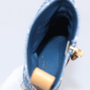 LOUIS VUITTON Monogram Denim Boots 36 Blue LV Auth 211476M-17