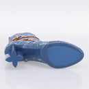 LOUIS VUITTON Monogram Denim Boots 36 Blue LV Auth 211476M-23