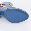 LOUIS VUITTON Monogram Denim Boots 36 Blue LV Auth 211476M-26