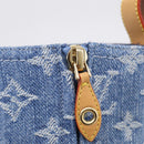 LOUIS VUITTON Monogram Denim Boots 36 Blue LV Auth 211476M-29