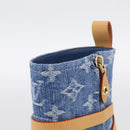 LOUIS VUITTON Monogram Denim Boots 36 Blue LV Auth 211476M-30