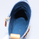 LOUIS VUITTON Monogram Denim Boots 36 Blue LV Auth 211476M-32