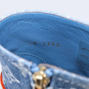 LOUIS VUITTON Monogram Denim Boots 36 Blue LV Auth 211476M-33