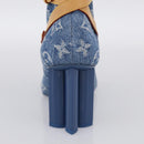 LOUIS VUITTON Monogram Denim Boots 36 Blue LV Auth 211476M-7