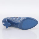 LOUIS VUITTON Monogram Denim Boots 36 Blue LV Auth 211476M-8