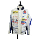 LOUIS VUITTON Multi Logo Jacket Nylon 50 White LV Auth 211477SAM-1