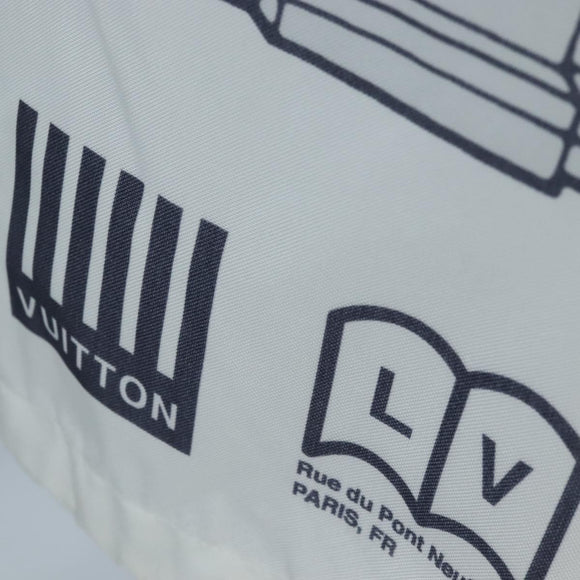 LOUIS VUITTON Multi Logo Jacket Nylon 50 White LV Auth 211477SAM