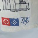 LOUIS VUITTON Multi Logo Jacket Nylon 50 White LV Auth 211477SAM-12