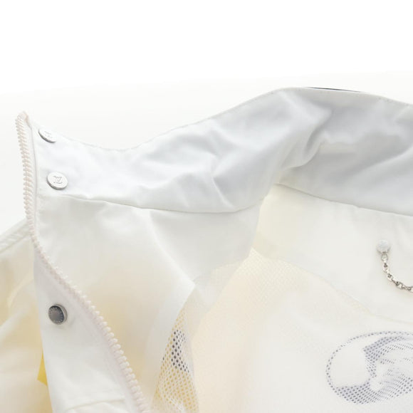 LOUIS VUITTON Multi Logo Jacket Nylon 50 White LV Auth 211477SAM