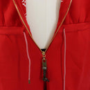 LOUIS VUITTON Monogram Jumpsuit Cotton L Red LV Auth 211479SAM-13