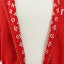 LOUIS VUITTON Monogram Jumpsuit Cotton L Red LV Auth 211479SAM-14