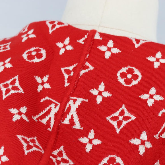 LOUIS VUITTON Monogram Jumpsuit Cotton L Red LV Auth 211479SAM