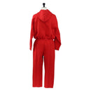 LOUIS VUITTON Monogram Jumpsuit Cotton L Red LV Auth 211479SAM-2