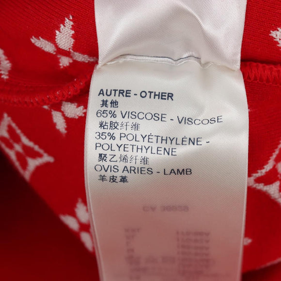 LOUIS VUITTON Monogram Jumpsuit Cotton L Red LV Auth 211479SAM