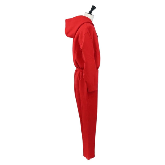 LOUIS VUITTON Monogram Jumpsuit Cotton L Red LV Auth 211479SAM