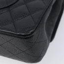 CHANEL Matelasse 25 Chain Shoulder Bag Caviar Skin Black Gold CC Auth 211485SAM-12