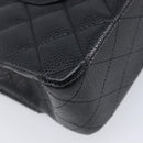 CHANEL Matelasse 25 Chain Shoulder Bag Caviar Skin Black Gold CC Auth 211485SAM-13