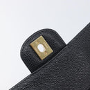 CHANEL Matelasse 25 Chain Shoulder Bag Caviar Skin Black Gold CC Auth 211485SAM-17