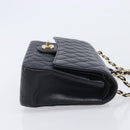 CHANEL Matelasse 25 Chain Shoulder Bag Caviar Skin Black Gold CC Auth 211485SAM-4