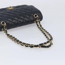 CHANEL Matelasse 25 Chain Shoulder Bag Caviar Skin Black Gold CC Auth 211485SAM-7