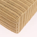PRADA Wicker Hand Bag Tan Beige Gold Auth 211488M-12