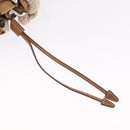 PRADA Wicker Hand Bag Tan Beige Gold Auth 211488M-15