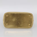 LOUIS VUITTON Suhari Lockit Hand Bag Leather Gold M95433 LV Auth 211489A-12