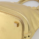 LOUIS VUITTON Suhari Lockit Hand Bag Leather Gold M95433 LV Auth 211489A-15