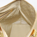 LOUIS VUITTON Suhari Lockit Hand Bag Leather Gold M95433 LV Auth 211489A-22