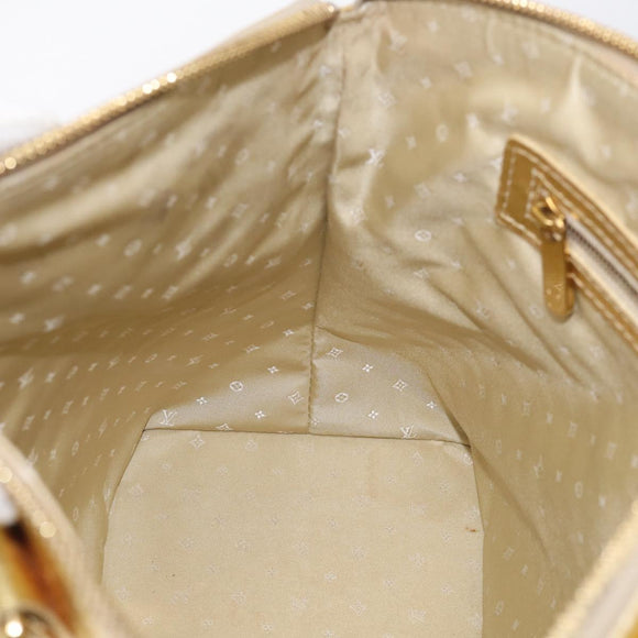 LOUIS VUITTON Suhari Lockit Hand Bag Leather Gold M95433 LV Auth 211489A