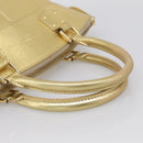 LOUIS VUITTON Suhari Lockit Hand Bag Leather Gold M95433 LV Auth 211489A-7