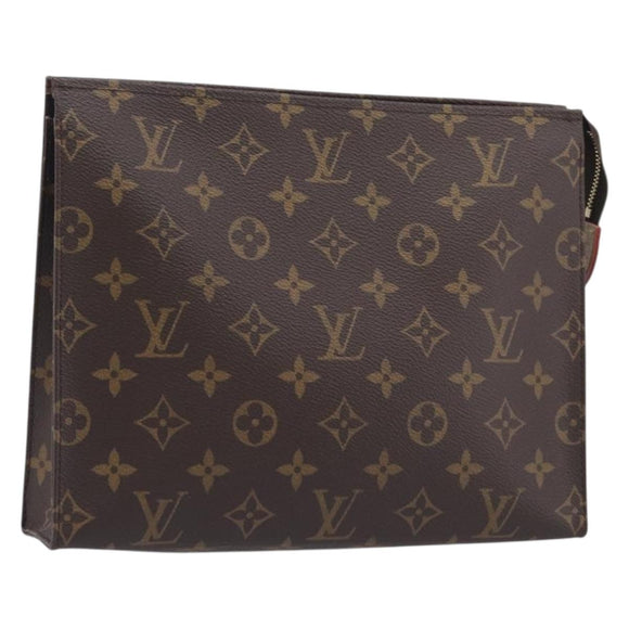 LOUIS VUITTON Monogram Poche Toilette 26 Pouch M47542 LV Auth 211491V